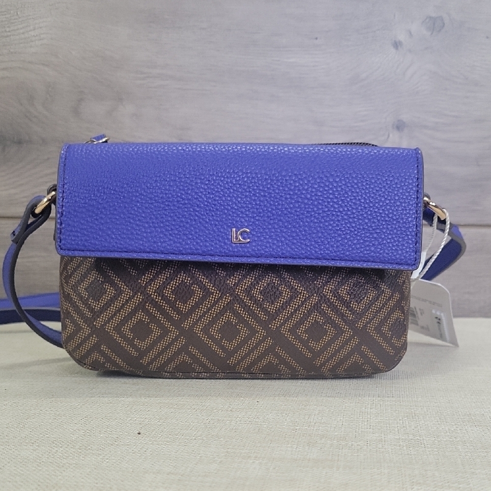 Liz Claiborne Ariel Camera Bag Blue and Brown Women's Crossbody Bag NWT